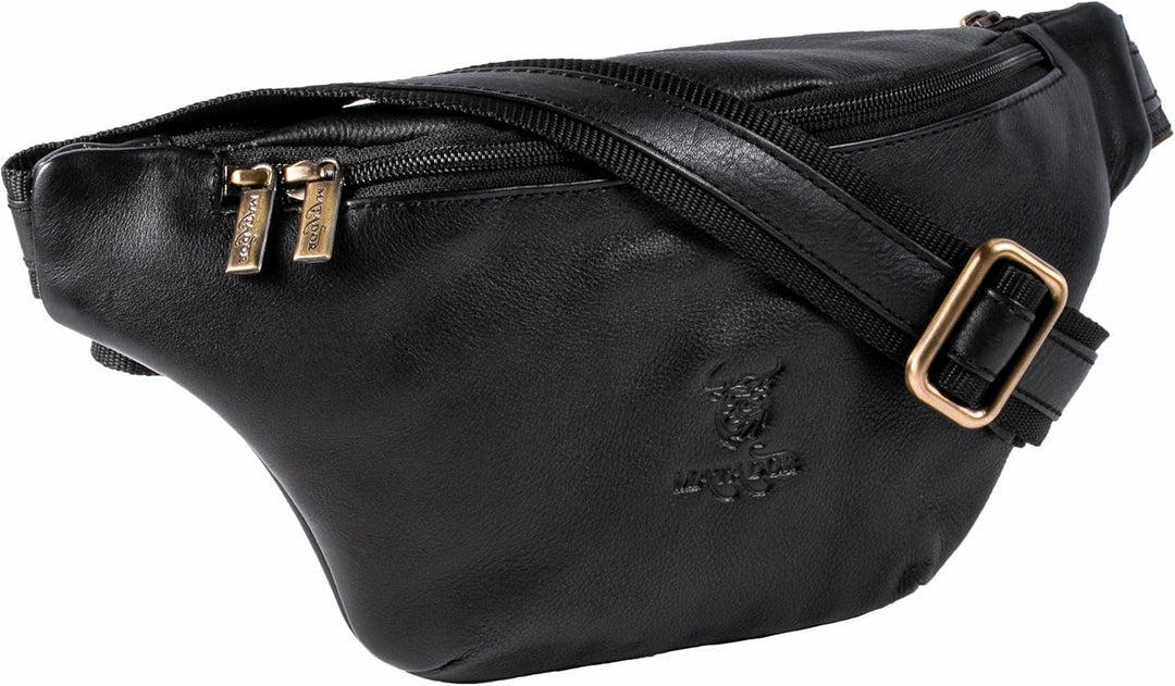 MATADOR Echt Leder Bauchtasche Gürteltasche für Damen und Herren Hüfttasche Outdoor Gross Handytasch