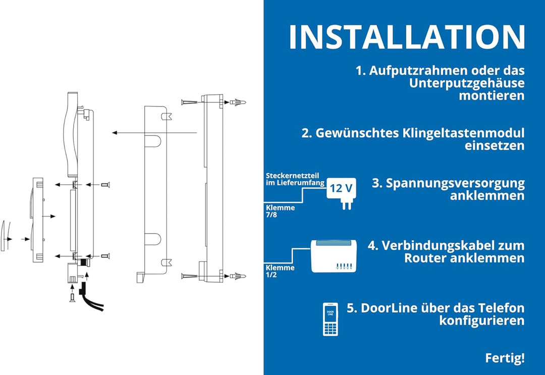 DOORLINE 150810 Classic Weiterentwicklung der T01/02. Macht TK-Anlage/Router zur Türsprechanlage, er