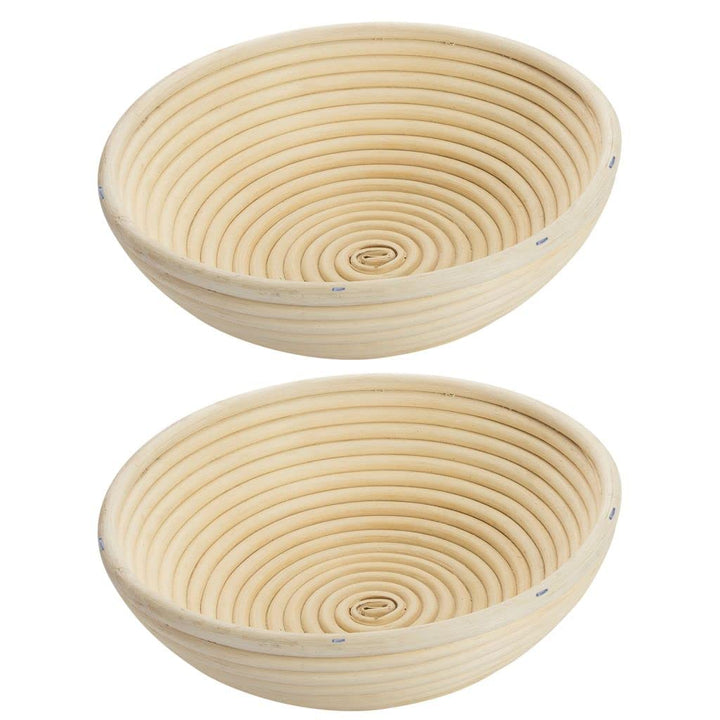 Westmark 2 Gärkörbchen, Rund, Ø 24,5 cm, Für ca. 1500 - 2000 gr Teig, Peddigrohr, Hellbeige, 320622E