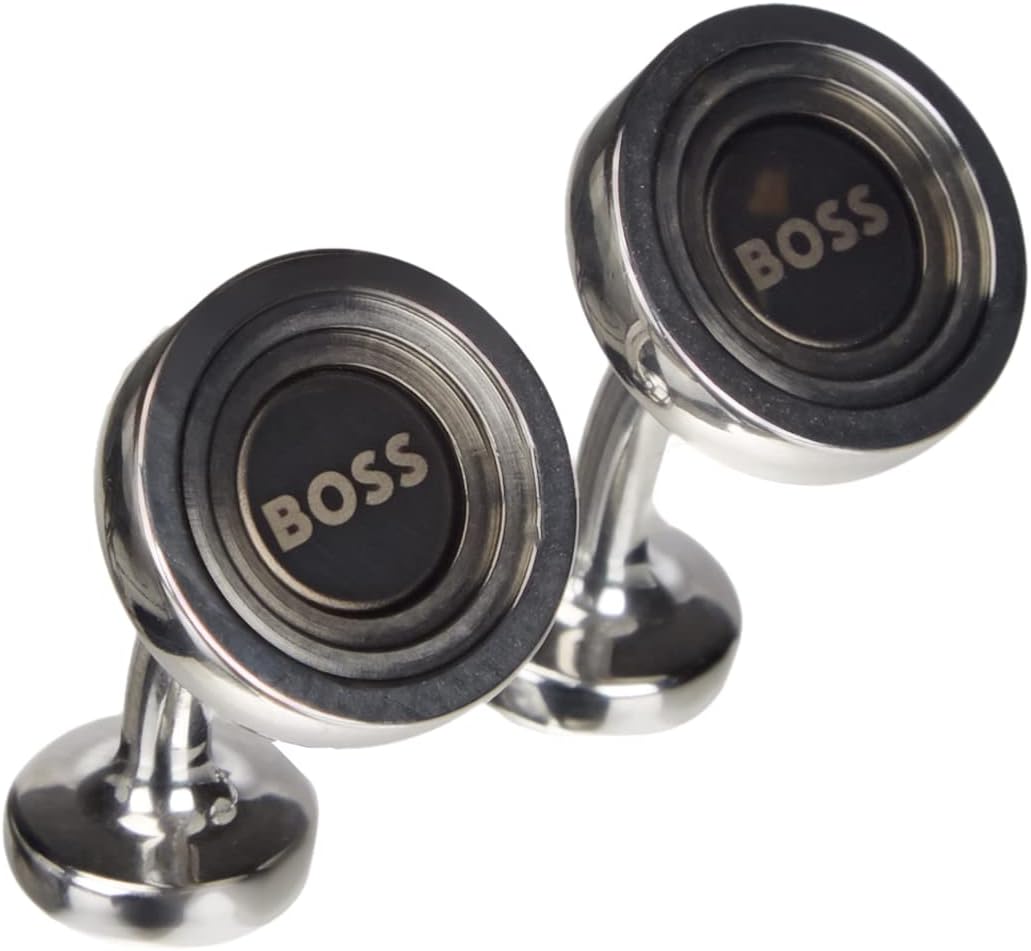 BOSS Herren Marcus Manschettenknöpfe, Medium Grey30, ONESI