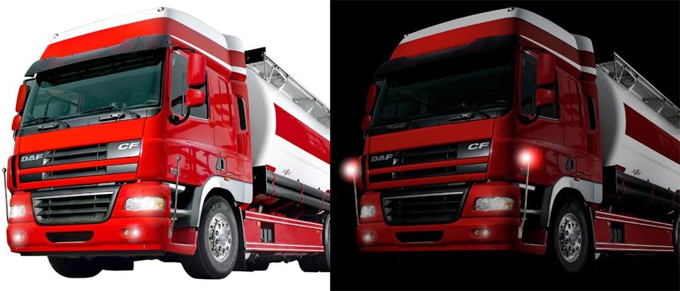 Edelstahl LKW Begrenzungsstab 110 cm mit LED-Leuchte Truck Peilstab Peilstäbe Begrenzungsleuchten Be