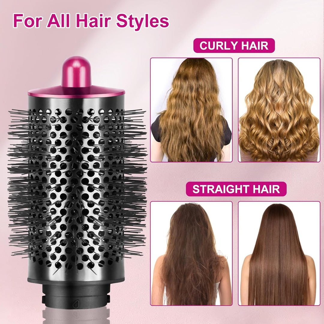Grosse runde Volumenbürste für Dyson für Airwrap, Rundbürste Volumizer Aufsatzwerkzeug Rose Red, Ros