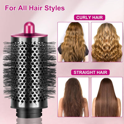 Grosse runde Volumenbürste für Dyson für Airwrap, Rundbürste Volumizer Aufsatzwerkzeug Rose Red, Ros