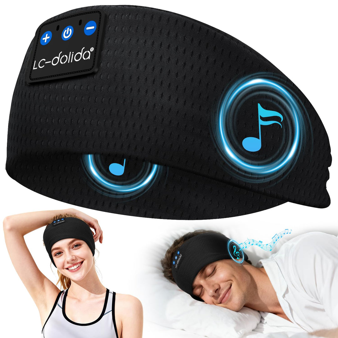 LC-dolida Schlafkopfhörer Bluetooth Stirnband Kopfhörer, Schlafkopfhörer Seitenschläfer Schlaf zum K