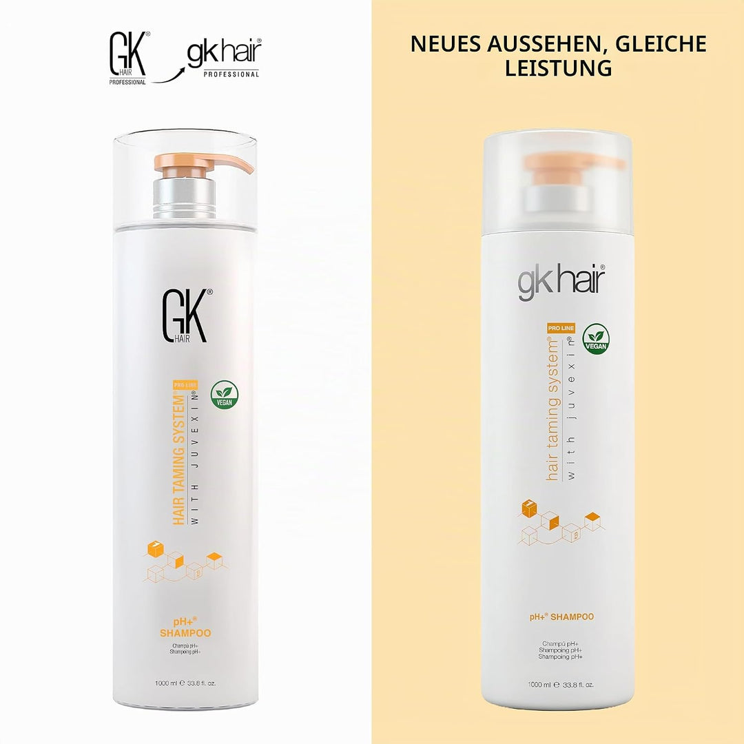 GK HAIR Clarifying Shampoo 1000ml - pH + Pre-Treatment Sulphate-Free Shampoo for Deep Cleansing Elim