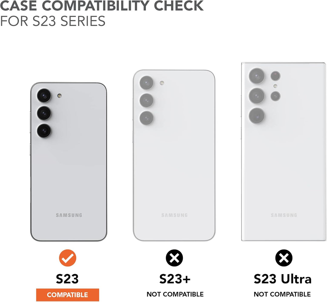 Rokform Galaxy S23 Hülle, Rugged Series, magnetische Hülle mit Drehverschluss, sturzgeprüfte Rüstung