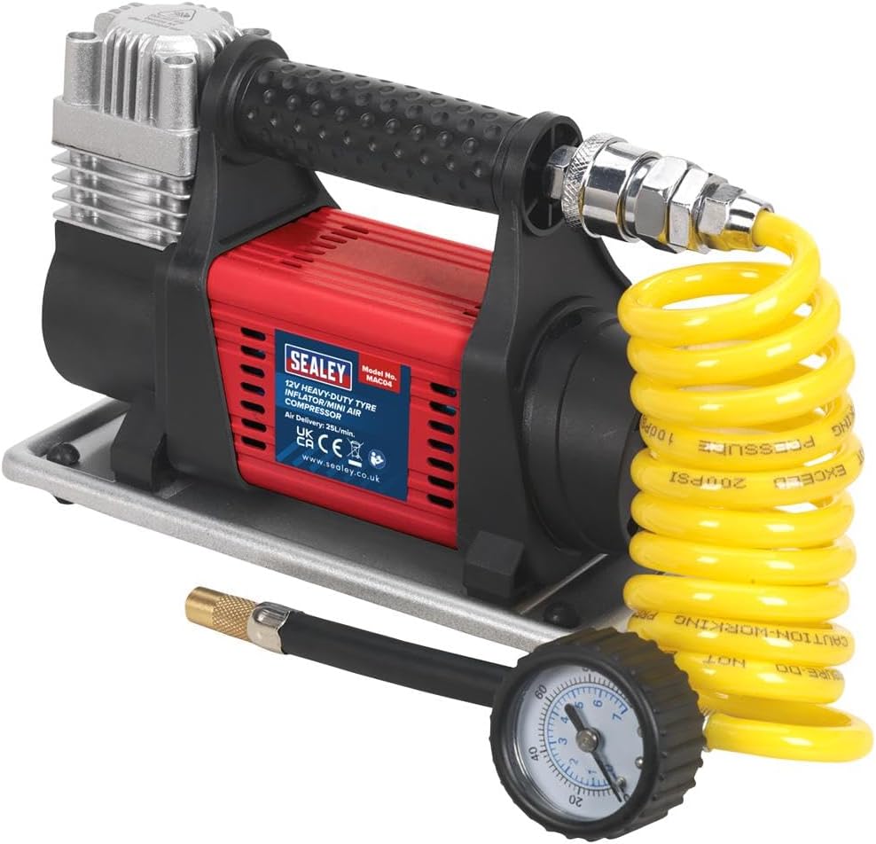 SEALEY mac04 schwere Mini Air Kompressor, rot, von 12 Stück