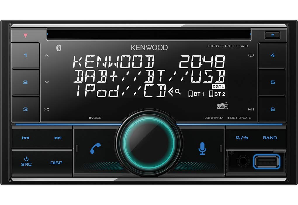 Kenwood DPX-7200DAB 2-DIN CD-Autoradio mit DAB+ und Bluetooth Freisprecheinrichtung (Alexa built-in,