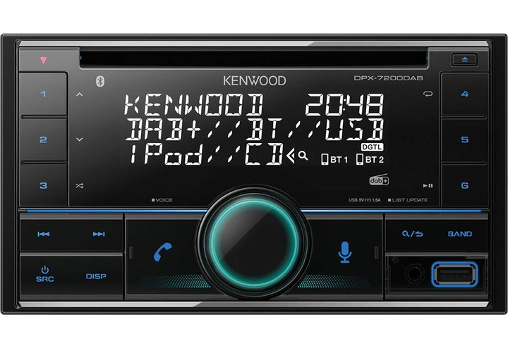 Kenwood DPX-7200DAB 2-DIN CD-Autoradio mit DAB+ und Bluetooth Freisprecheinrichtung (Alexa built-in,