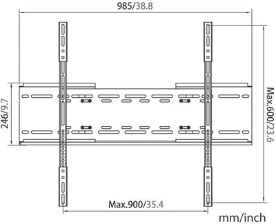 myWall Wall HP32L, 20 Jahre Garantie, Wandhalter für LCD Fernseher 254 cm (100 Zoll)