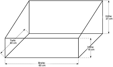 Backideen System-Regalkorb rechteckig, braun, T 40cm x B 60cm x Hv 16cm x Hh 27cm T 40cm x B 60cm Br