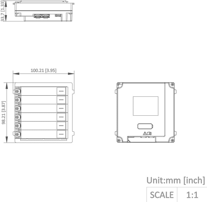 Hikvision Digital Technology DS-KD-KK Gegensprechanlage, Zubehör (Schwarz, Grau, Weiss, Hikvision, -