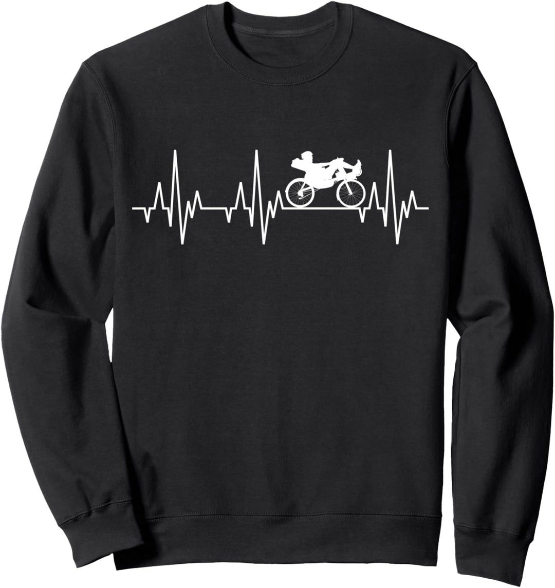Liegerad Liegefahrrad Fahrrad Herzschlag Radsport Lustig Sweatshirt
