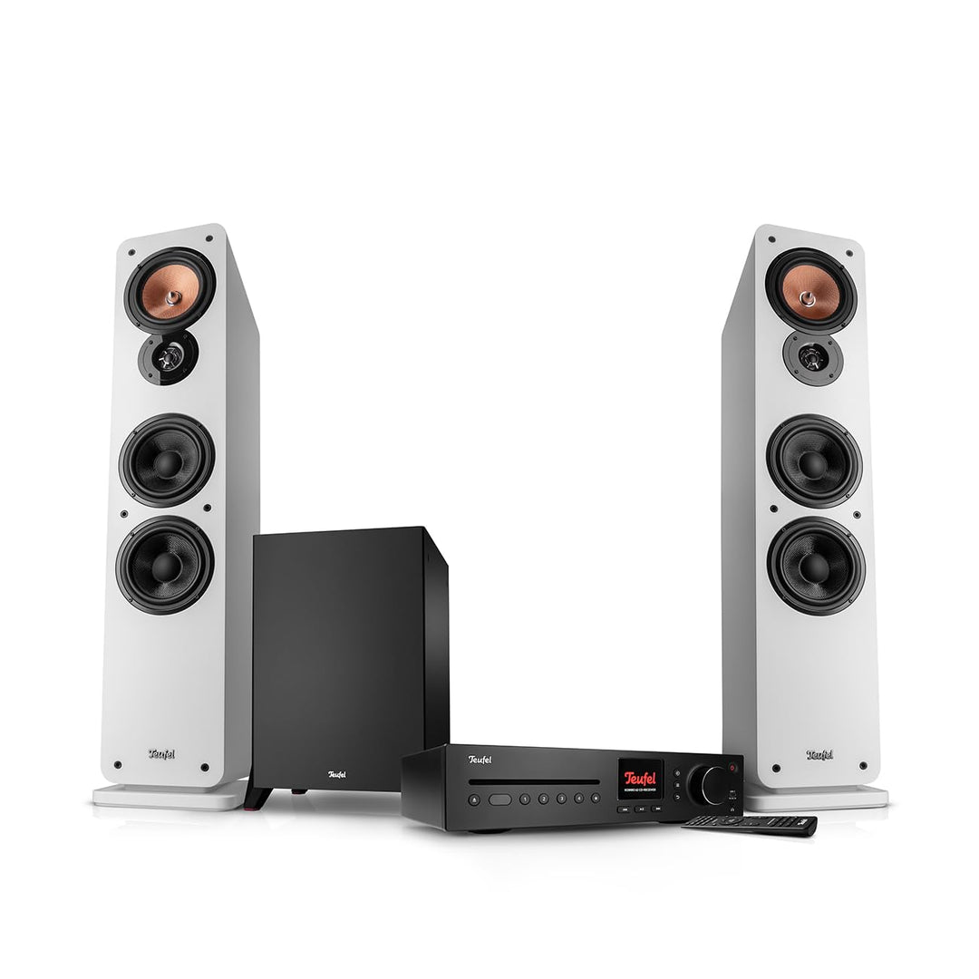 Teufel Ultima 40 Kombo 3 Power Edition - HiFi 2.1 Stereo System mit Mächtiger Subwoofer und CD Recei