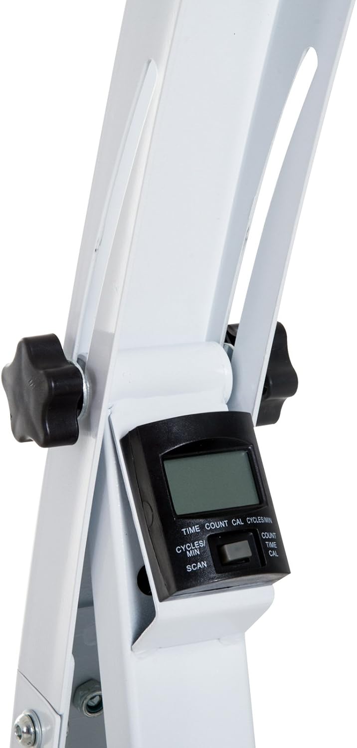 HOMCOM Heimtrainer Bewegungstrainer Pedaltrainer für Senioren Stahl Schwarz/Weiss 41 x 42,5 x