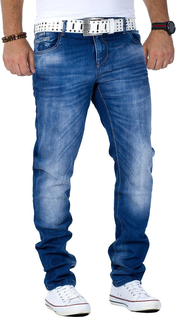 Cipo & Baxx Herren Jeans – Stilvolle Männer Jeans mit 5-Pocket-Design | Kontrastnähten & verzierten