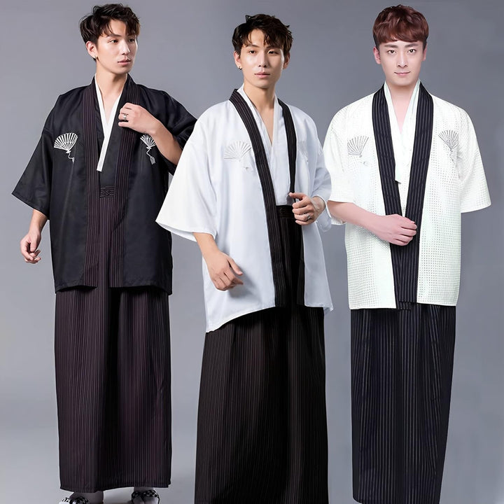Kimono Männer Yukata Robe Traditionelle Samurai Uniform Cosplay Kostüm Japanischer Stil Kleidung Hao