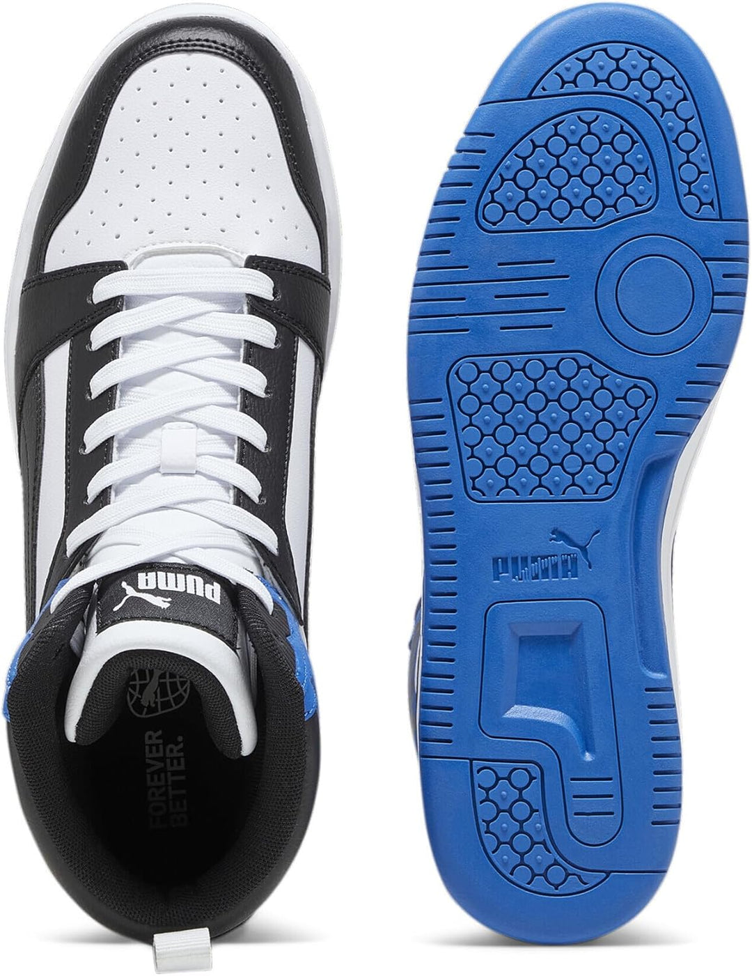 Puma Unisex Rebound V6Sneaker 38 EU Puma White Puma Black Puma Team Royal, 38 EU Puma White Puma Bla