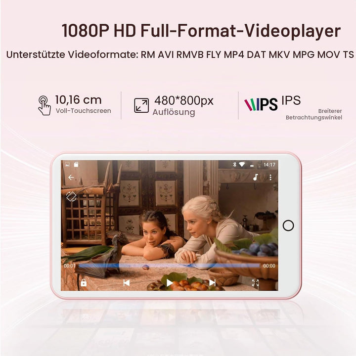 MP3 Player mit Bluetooth und WiFi, Oilsky 80GB Tragbarer MP3 Musikplayer mit Spotify, Audible, Deeze