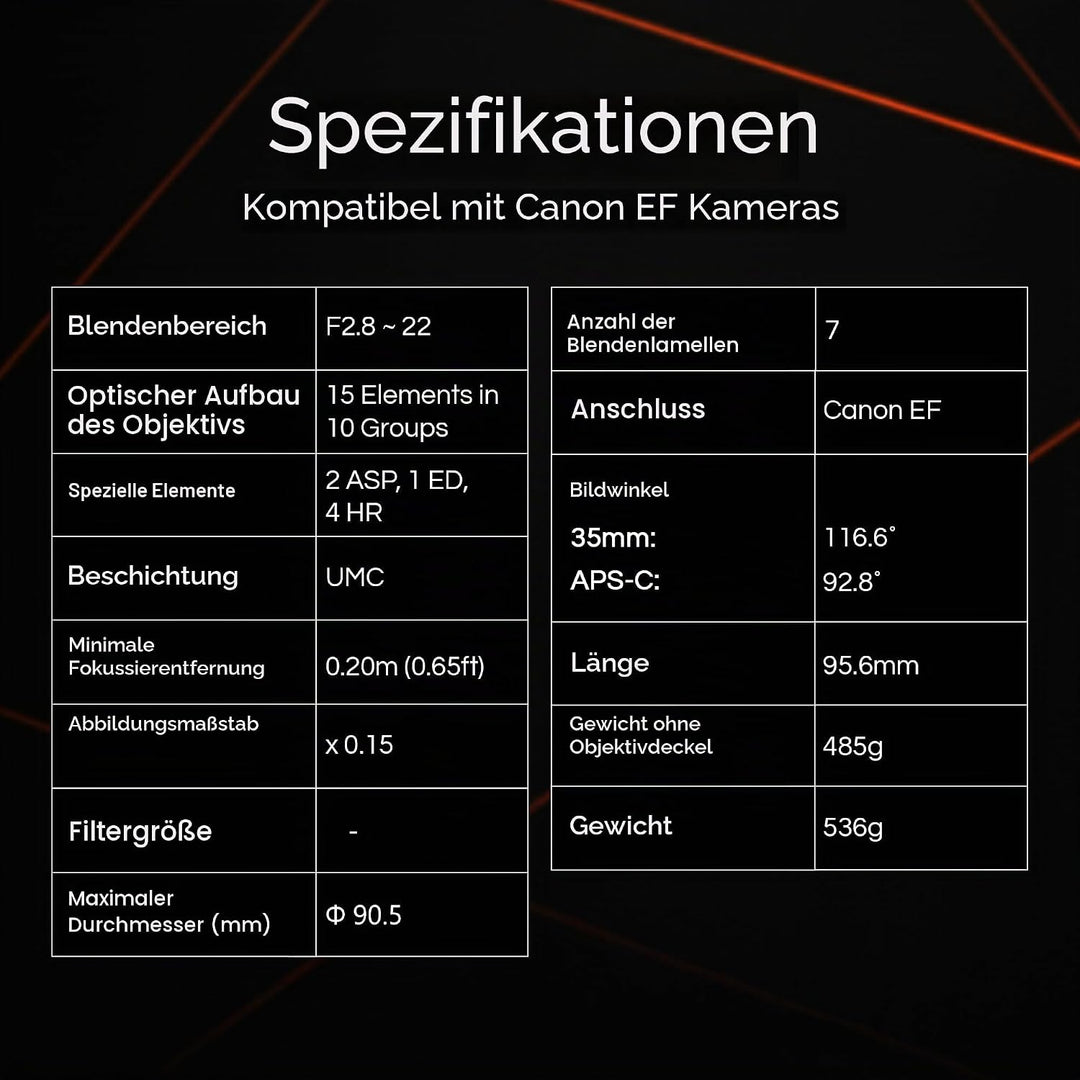 Samyang 14 mm F2.8 AF Weitwinkel, Autofokus-Objektiv für Canon EF