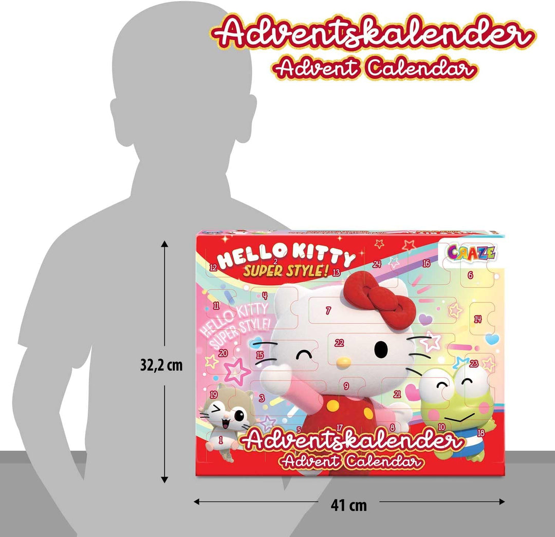 CRAZE Hello Kitty Adventskalender Kinder Spielzeug Adventskalender für Mädchen mit Hello Kitty Spiel