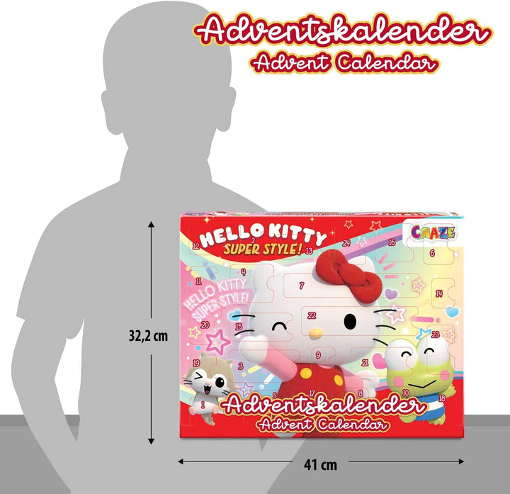 CRAZE Hello Kitty Adventskalender Kinder Spielzeug Adventskalender für Mädchen mit Hello Kitty Spiel