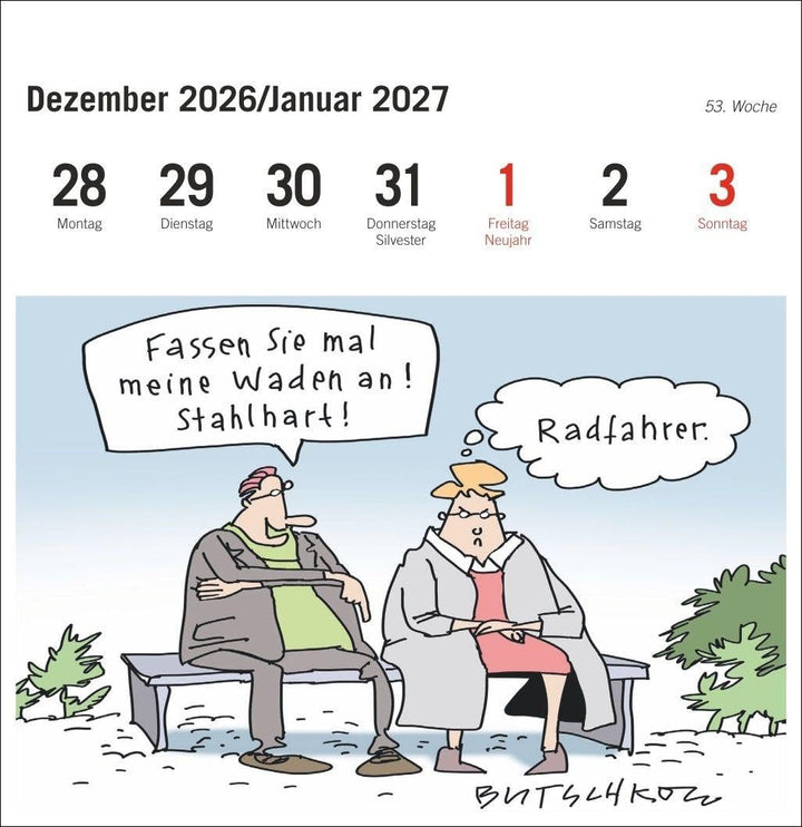 Peter Butschkow: Fahrrad unser Premium-Postkartenkalender 2027: Kleiner Kalender zum Aufstellen mit