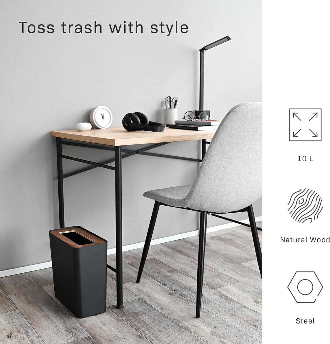 Trash Can Square - Rin - brown Schwarz, Schwarz