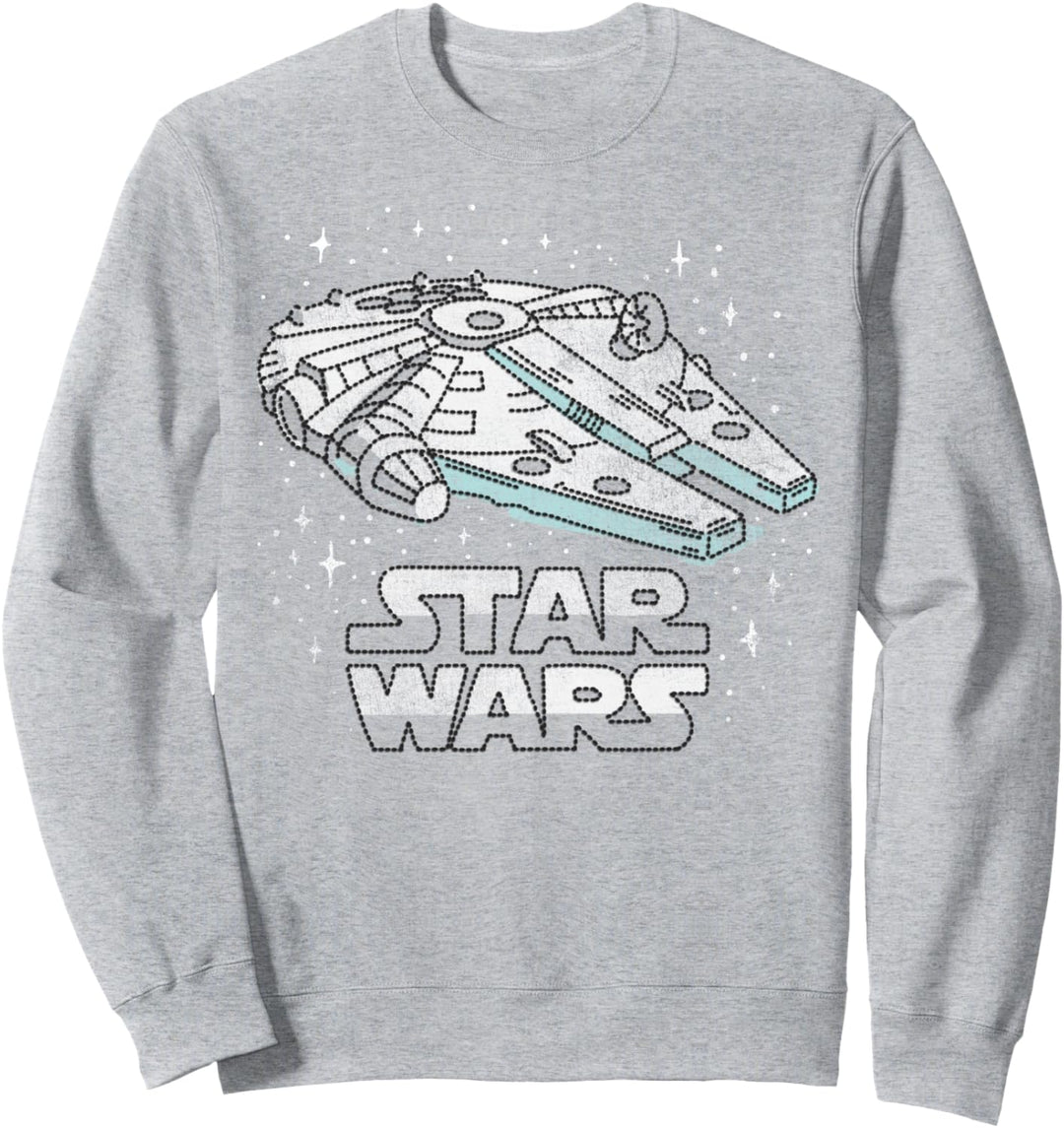 Star Wars Logo Millennium Falcon Stitched Space B1 Sweatshirt