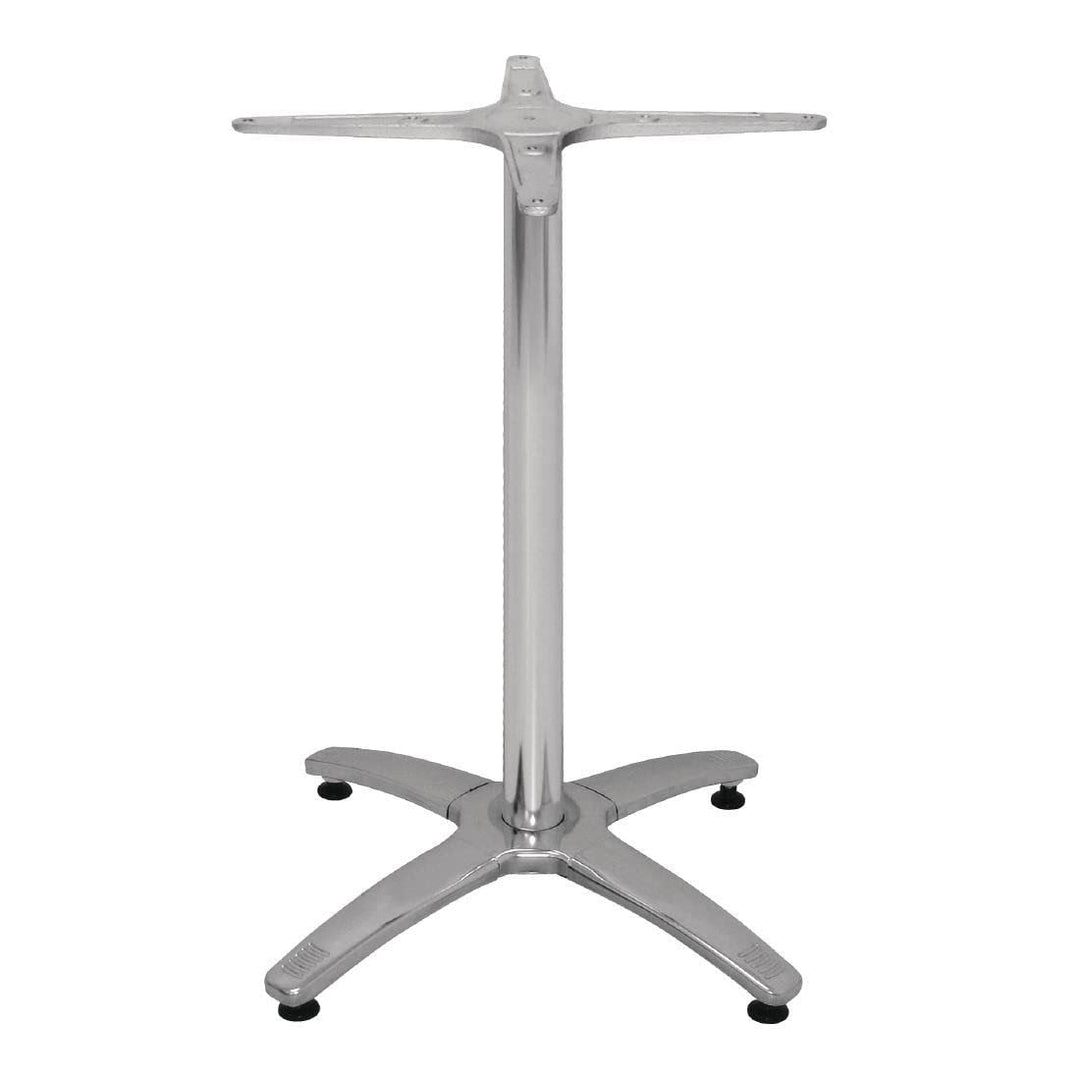 Bolero dn641 Vier bein Tisch Boden, Aluminium, 680(H) x 650(L) x 650(W)mm