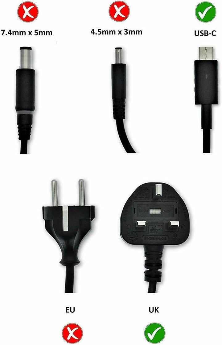DELL USB-C Ladegerät 65W VT148 WMDHR 0VT148 0WMDHR für Latitude 7430 5330 7330 5530 7420 7520 5520 9