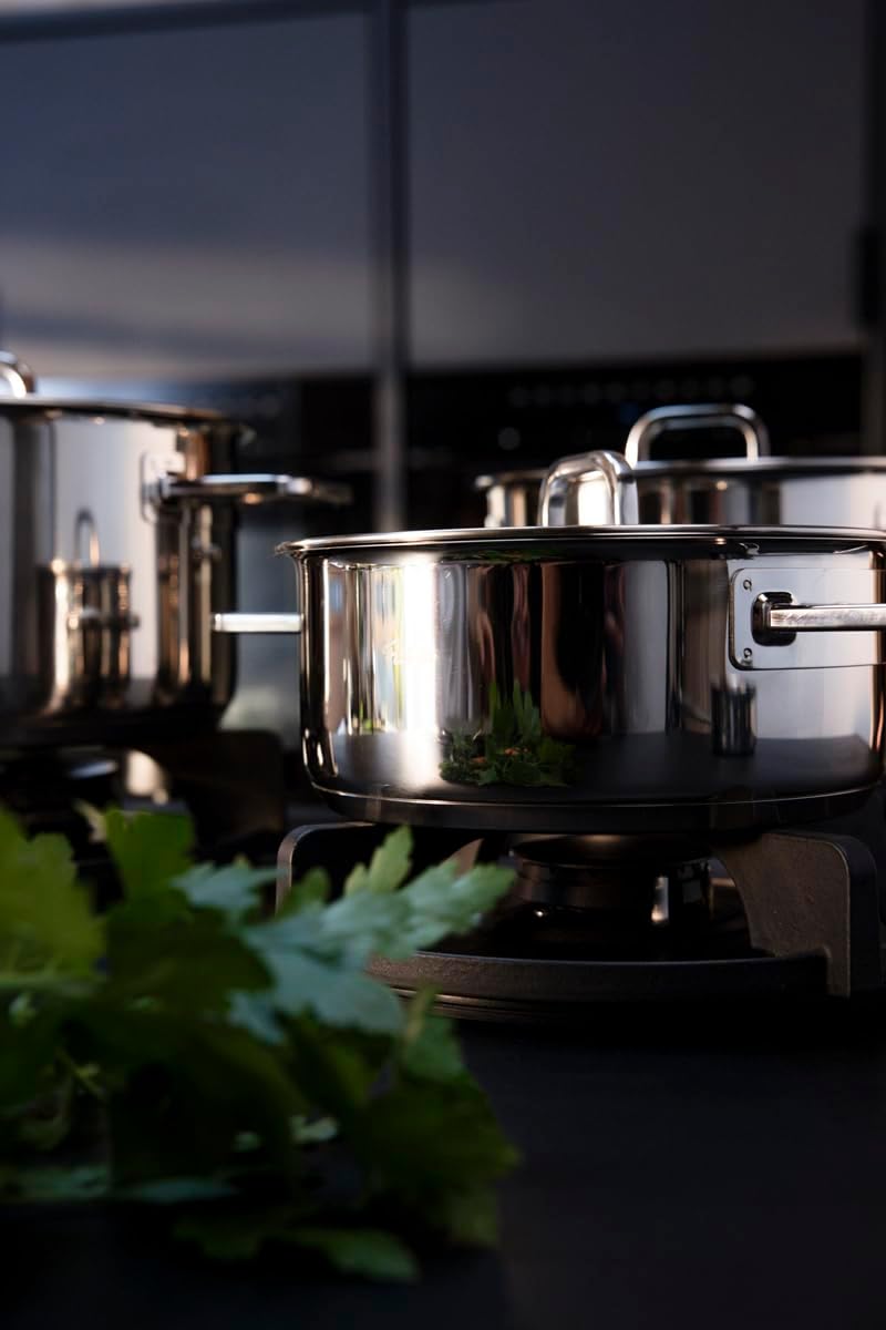 Fissler Viseo Pro Edelstahl-Topfset 5-teilig – Made in Germany, Glasdeckel, Superthermic Boden, Mess