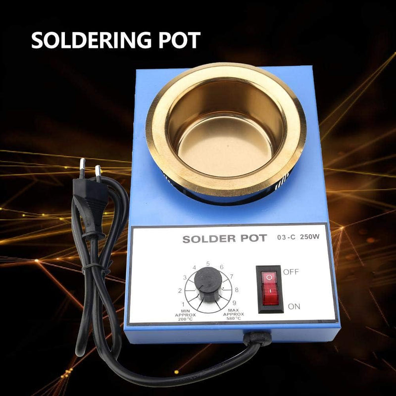 100mm bleifreies Solder Pot Löten Entlötbad 1200g Kapazität 220V (EU-Stecker)(EU Plug(300W)), EU Plu