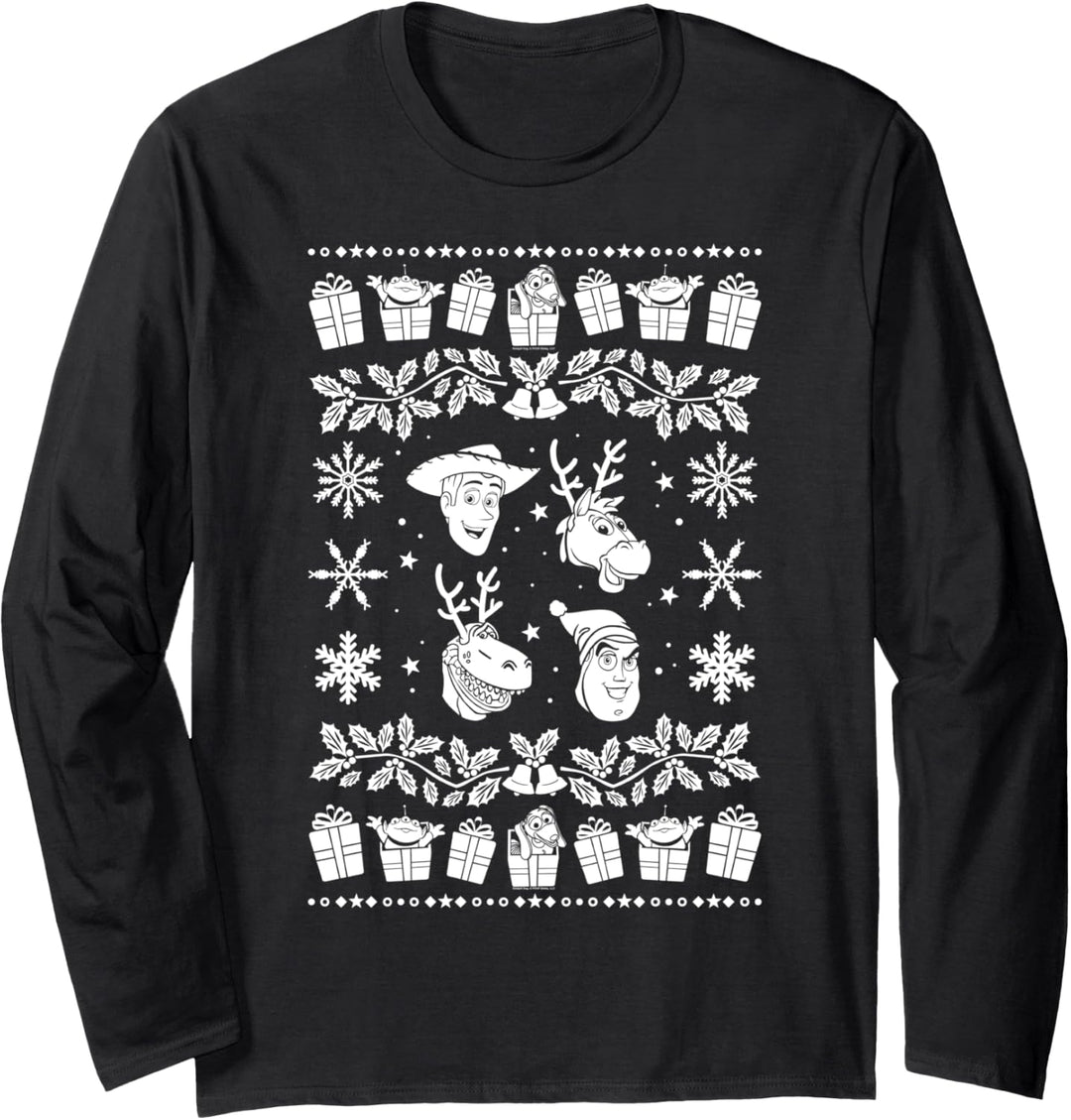 Disney Pixar Toy Story Woody And Crew Holiday Langarmshirt