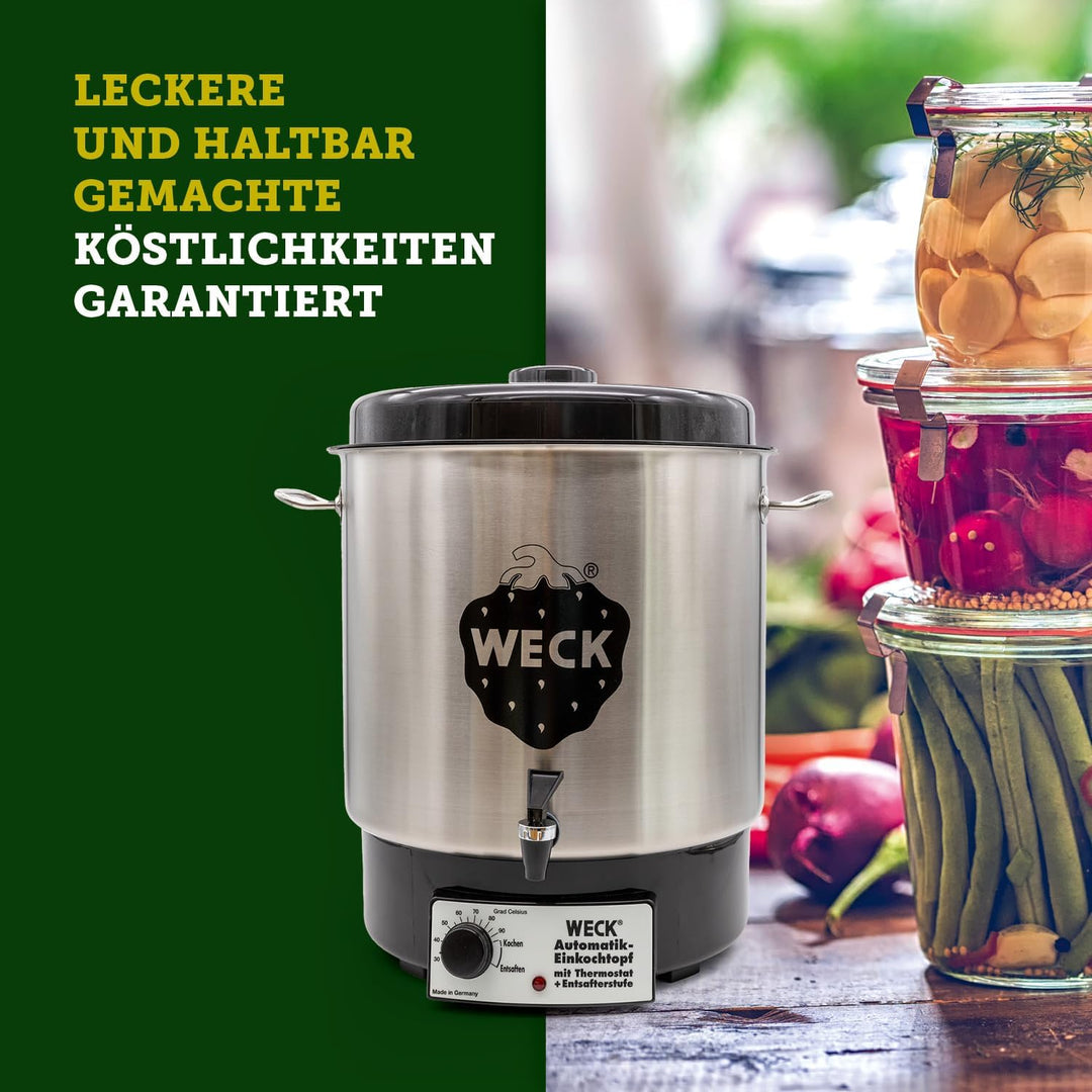 WECK Glühweintopf / Einkochautomat WAT 24A (Einkochtopf aus Edelstahl, 35cm, 30 L, 230V, 1800 W) 683