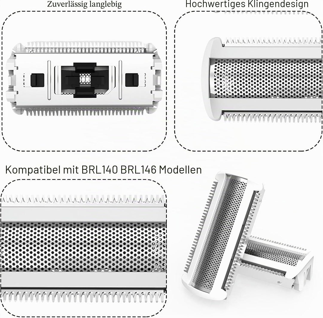 Ersatz-Rasierkopf mit einer Klinge, Edelstahl-Ersatzkopf für elektrischen Rasierer für Nass- und Tro