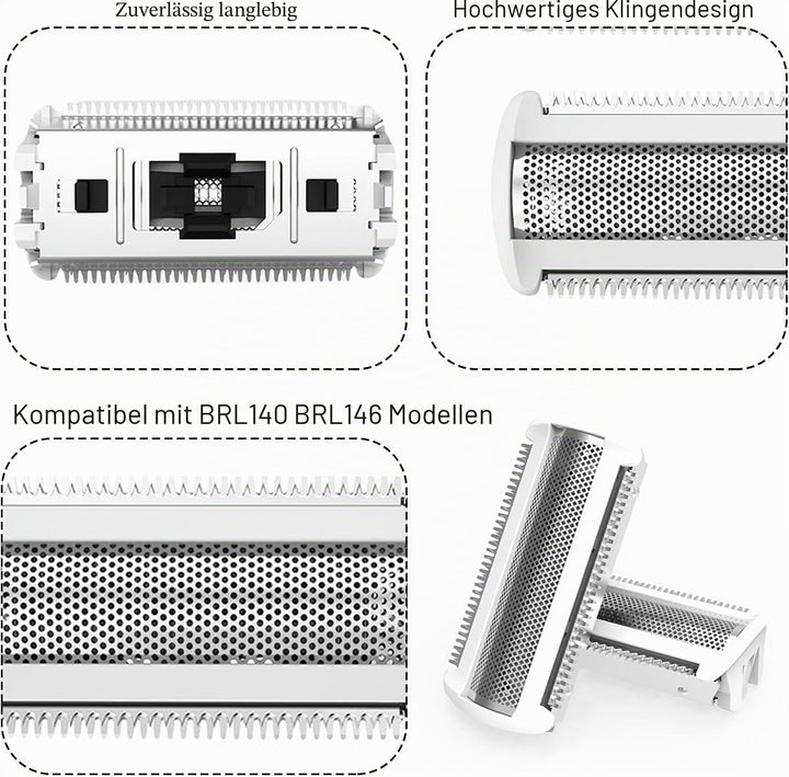 Ersatz-Rasierkopf mit einer Klinge, Edelstahl-Ersatzkopf für elektrischen Rasierer für Nass- und Tro