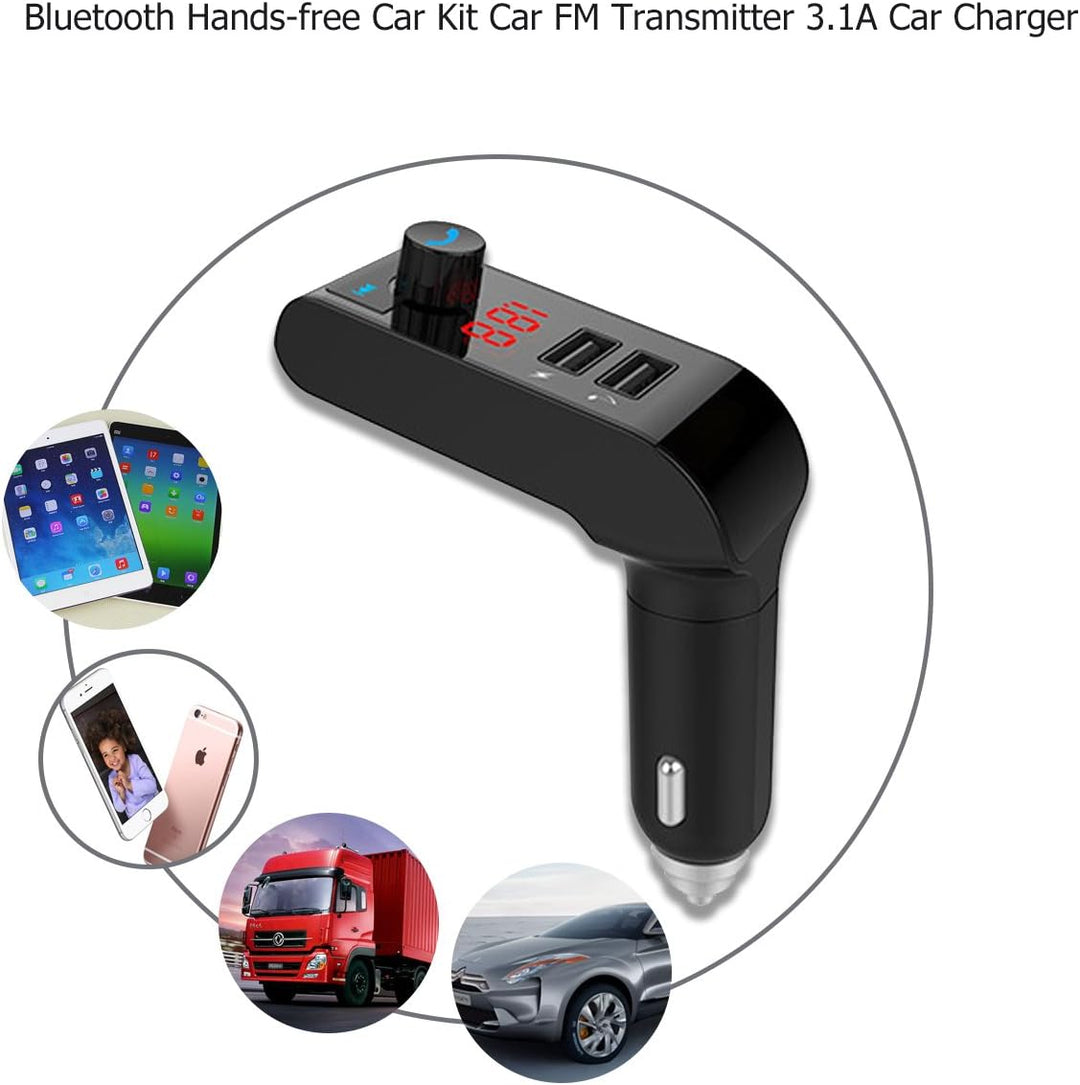 MASO FM Transmitter, Bluetooth 4.2 USB LCD Auto Bluetooth Wireless Radio Adapter Ladegerät MP3 Playe