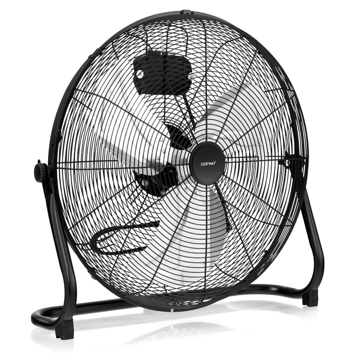 COSTWAY Bodenventilator 160W mit 3 Stufen, Trommelventilator | Windmaschine mit 3 Geschwindigkeitsst
