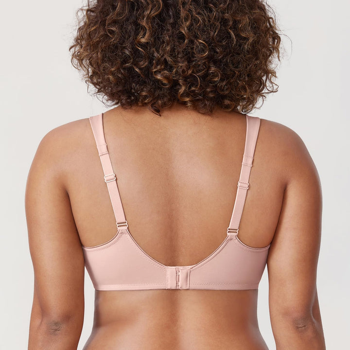 DELIMIRA Damen T-Shirt Minimizer BH mit Bügel GroÃŸe GröÃŸen Ohne Gepolstert 75D Nacktes Rosa, 75D N
