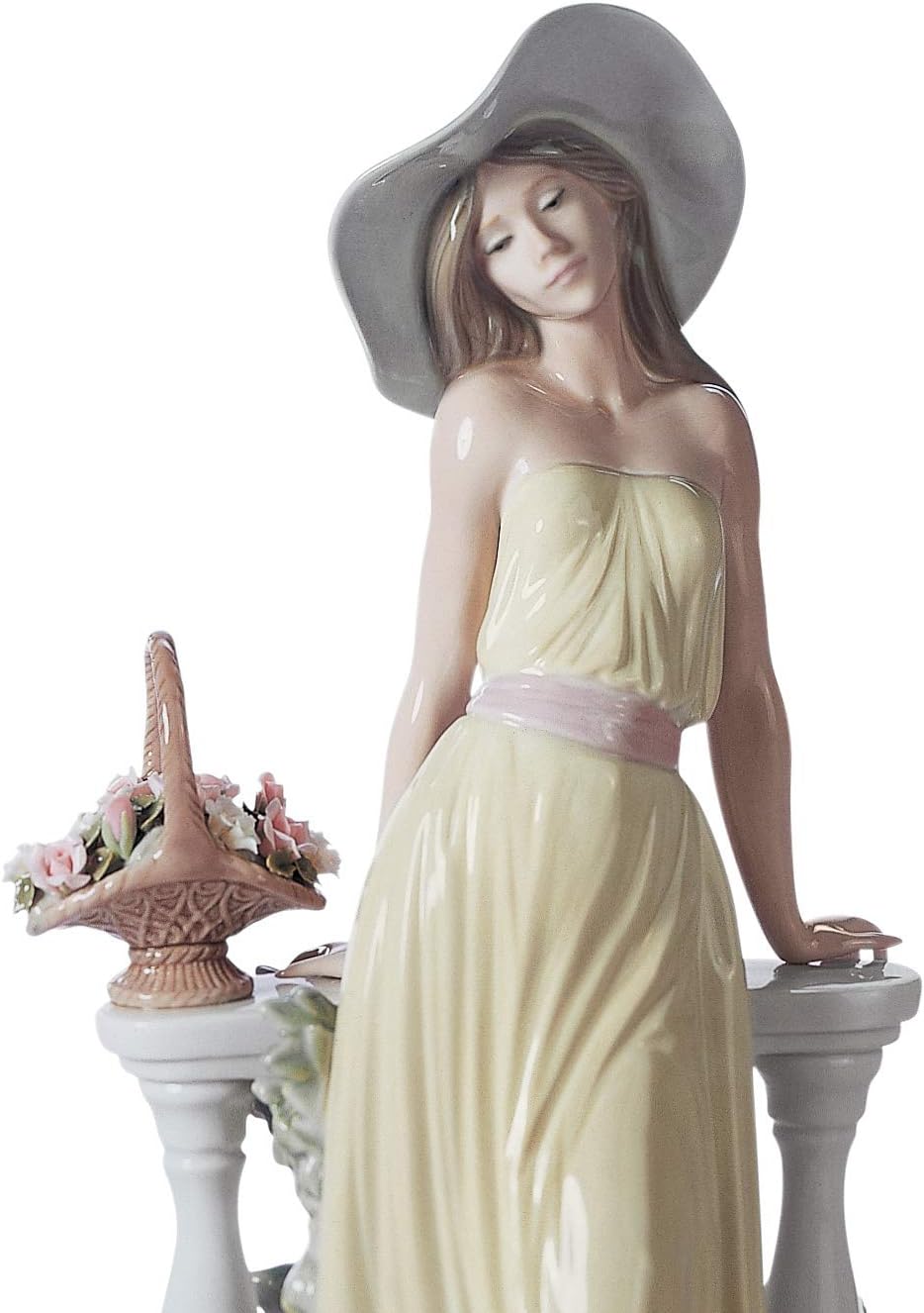 LLADRÓ Frauen-Figur Nachdenkliche Junge Dame. Dame. Porzellan.