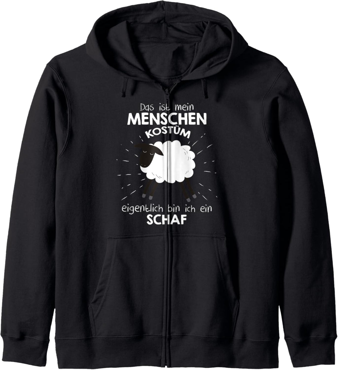 Mein Menschen Kostüm Bin ich ein Schaf, Halloween Outfit Kapuzenjacke