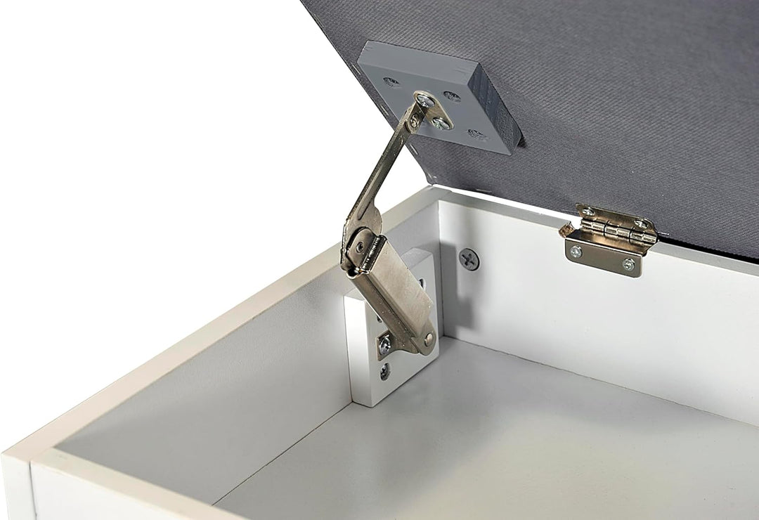 Kesper | Schuhschrank mit Sitzkissen, Material: Faserplatte, Masse: B60 x H45 cm x L30 cm, Farbe: We