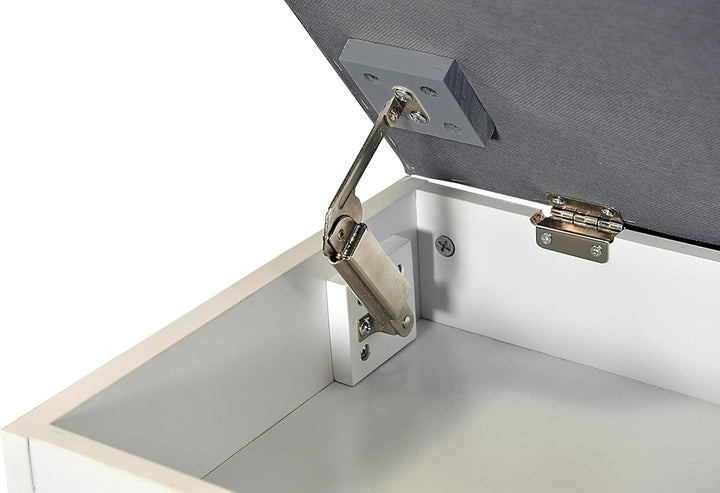 Kesper | Schuhschrank mit Sitzkissen, Material: Faserplatte, Masse: B60 x H45 cm x L30 cm, Farbe: We