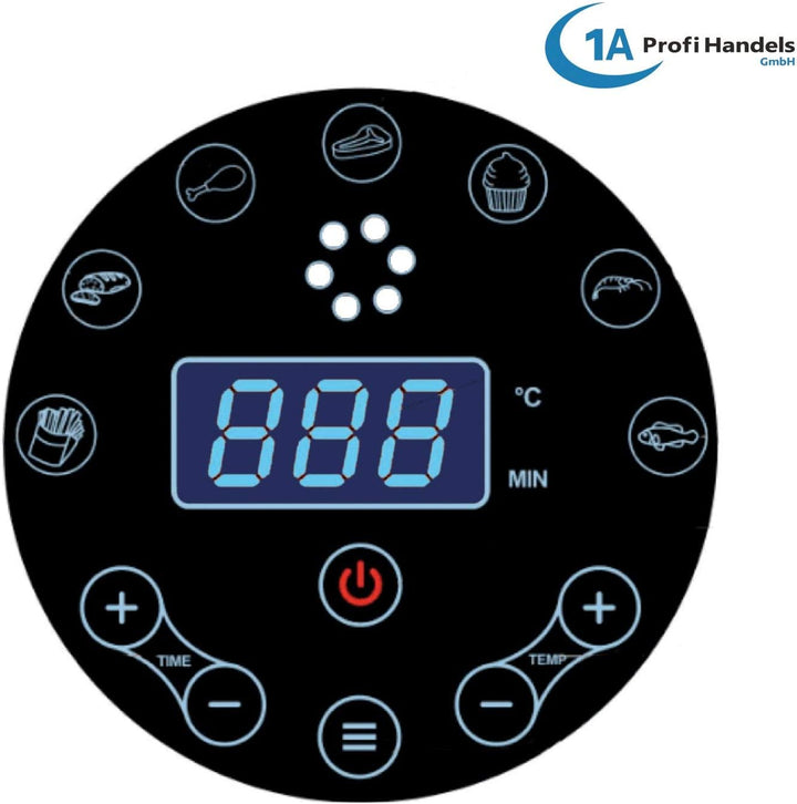 FRITTEUSE OHNE FETT HEISSLUFT-FRITTEUSE DIGITAL MULTI FRITTEUSE HEISSLUFT ECO-AIR-PROFI DC-1400W sch