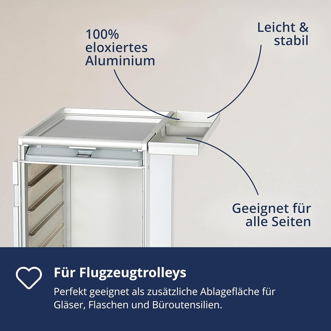 VanDeBord Flugzeugtrolley Sidebox 400x30 (inkl. Unterteilung), Zubehör für Flugzeugtrolleys, Airline