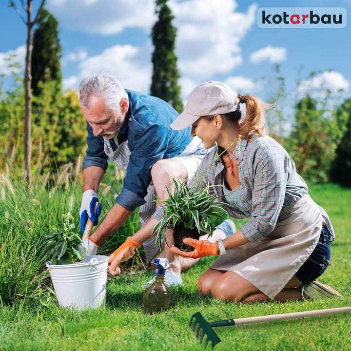 KOTARBAU® Gartenrechen mit 6 Zinken aus Stahl Gartenwerkzeug 109x1000mm, 109x1000mm