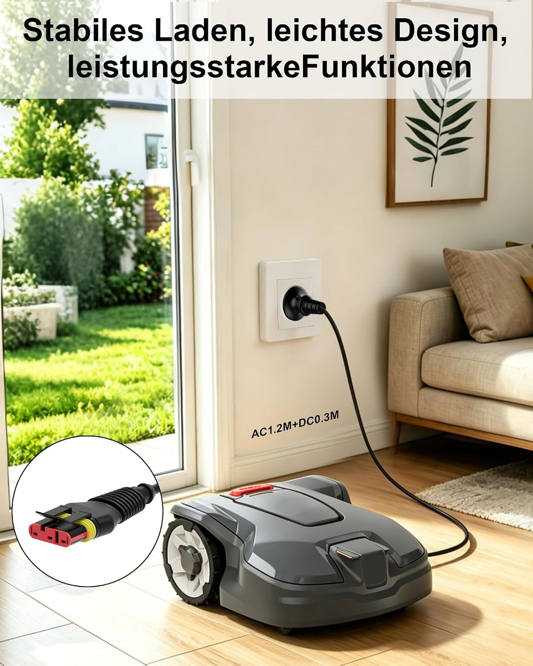 28V 1,3A Ladegerät Netzteil kompatibel mit Husqvarna Automower 105, 305, 310, 310 Mark II, 315 Mark