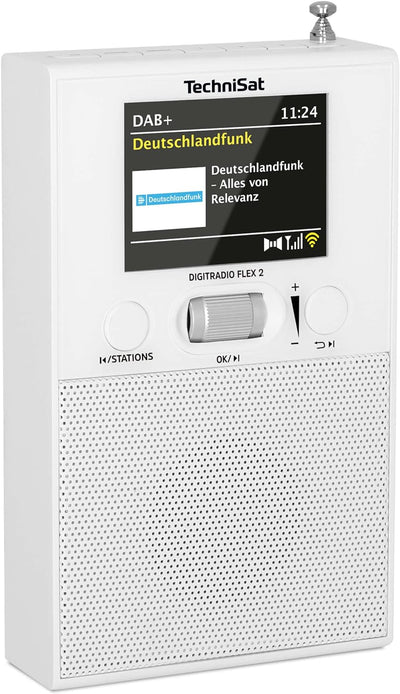 TechniSat DIGITRADIO Flex 2 - DAB Steckdosenradio (DAB+ Radio, UKW, Audio Eingang, USB Ladefunktion,