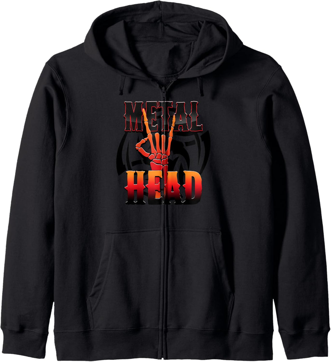 MetalHead Heavy Metal Skelett Hand Rock Geschenk T Shirt Kapuzenjacke